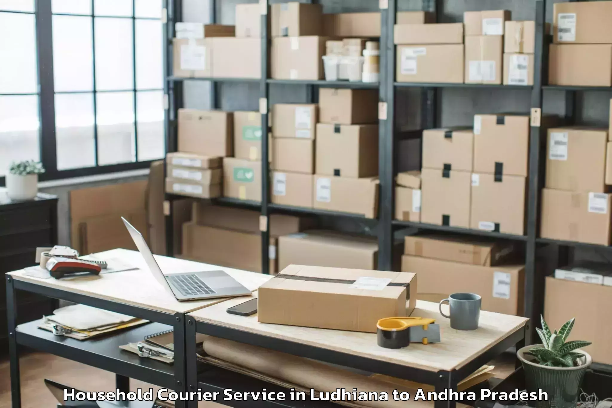 Reliable Ludhiana to Jinnuru Household Courier